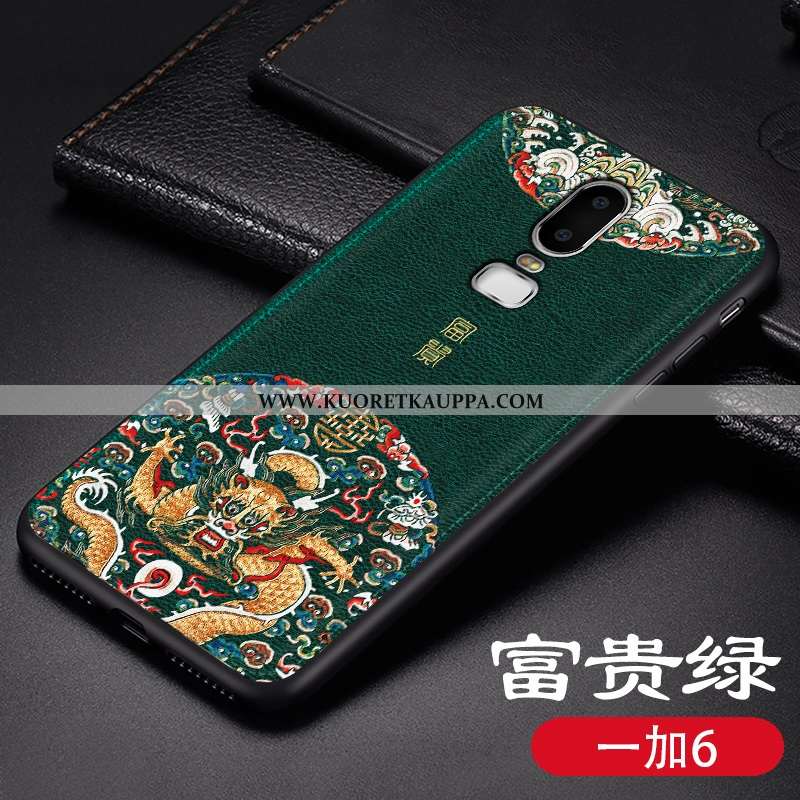 Kuori Oneplus 6, Kuoret Oneplus 6, Kotelo Oneplus 6 Persoonallisuus Kohokuviointi Puhelimen Musta Mu