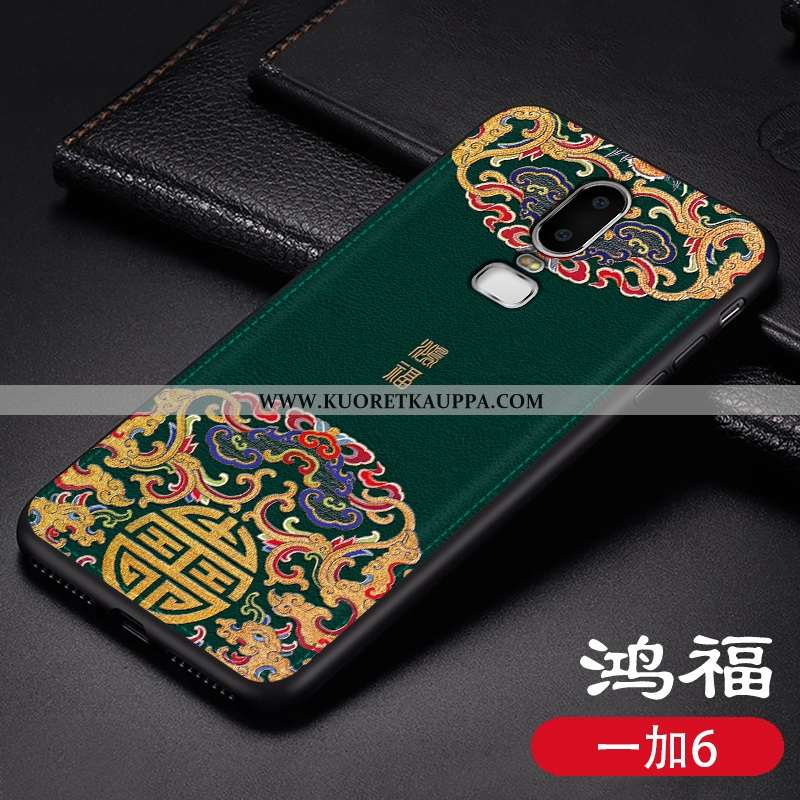 Kuori Oneplus 6, Kuoret Oneplus 6, Kotelo Oneplus 6 Persoonallisuus Kohokuviointi Puhelimen Musta Mu