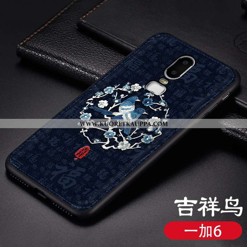 Kuori Oneplus 6, Kuoret Oneplus 6, Kotelo Oneplus 6 Persoonallisuus Kohokuviointi Puhelimen Musta Mu