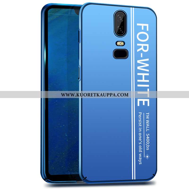 Kuori Oneplus 6, Kuoret Oneplus 6, Kotelo Oneplus 6 Pesty Suede Persoonallisuus Sininen Puhelimen Ko