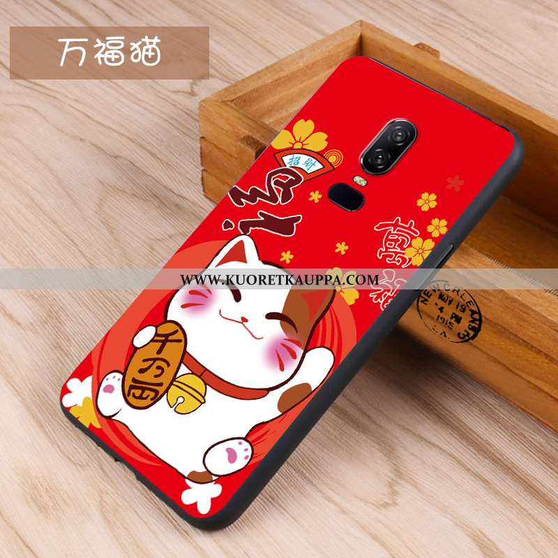 Kuori Oneplus 6, Kuoret Oneplus 6, Kotelo Oneplus 6 Pesty Suede Persoonallisuus Valkoinen Puhelimen