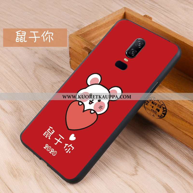 Kuori Oneplus 6, Kuoret Oneplus 6, Kotelo Oneplus 6 Pesty Suede Persoonallisuus Valkoinen Puhelimen