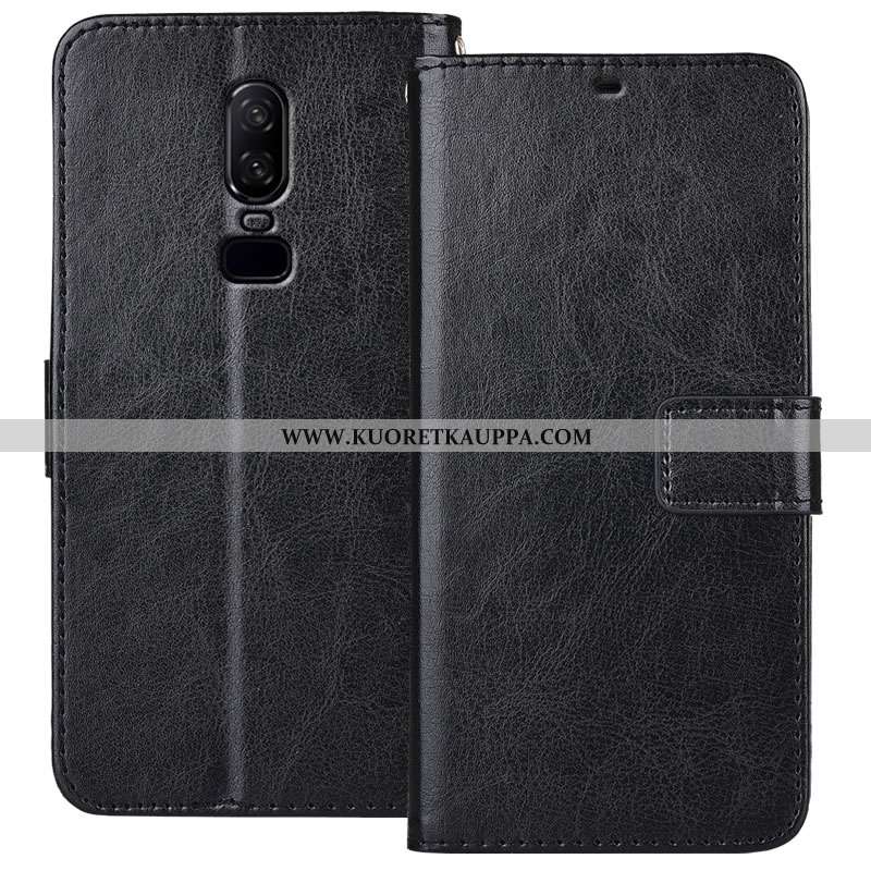 Kuori Oneplus 6, Kuoret Oneplus 6, Kotelo Oneplus 6 Salkku Suojaus Murtumaton Nahkakuori Punainen Pi