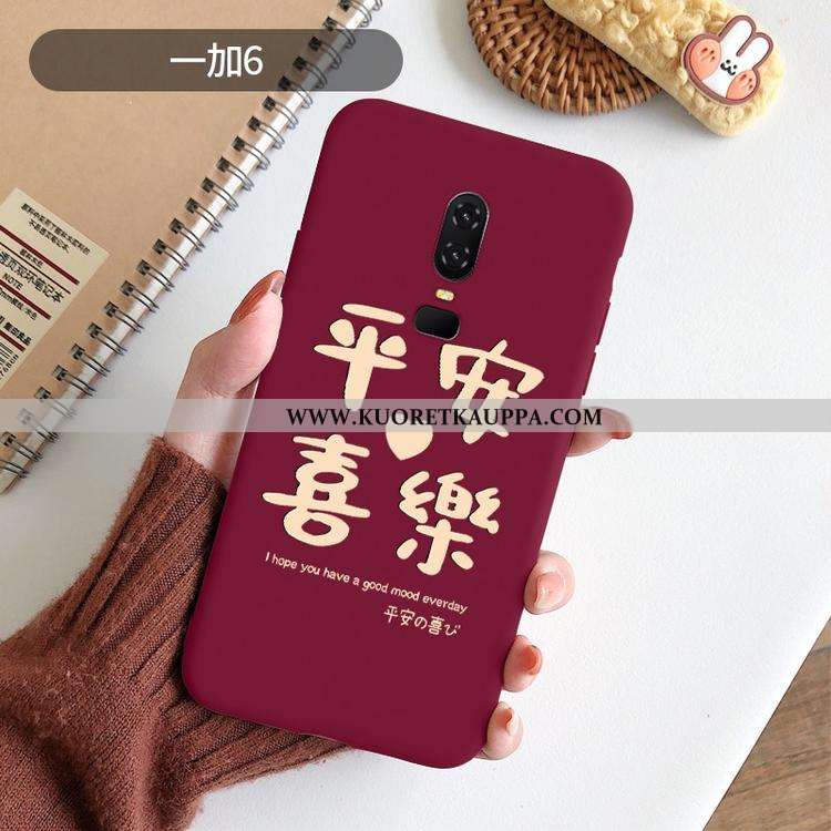 Kuori Oneplus 6, Kuoret Oneplus 6, Kotelo Oneplus 6 Silikoni Suojaus Valo Rotta Punainen