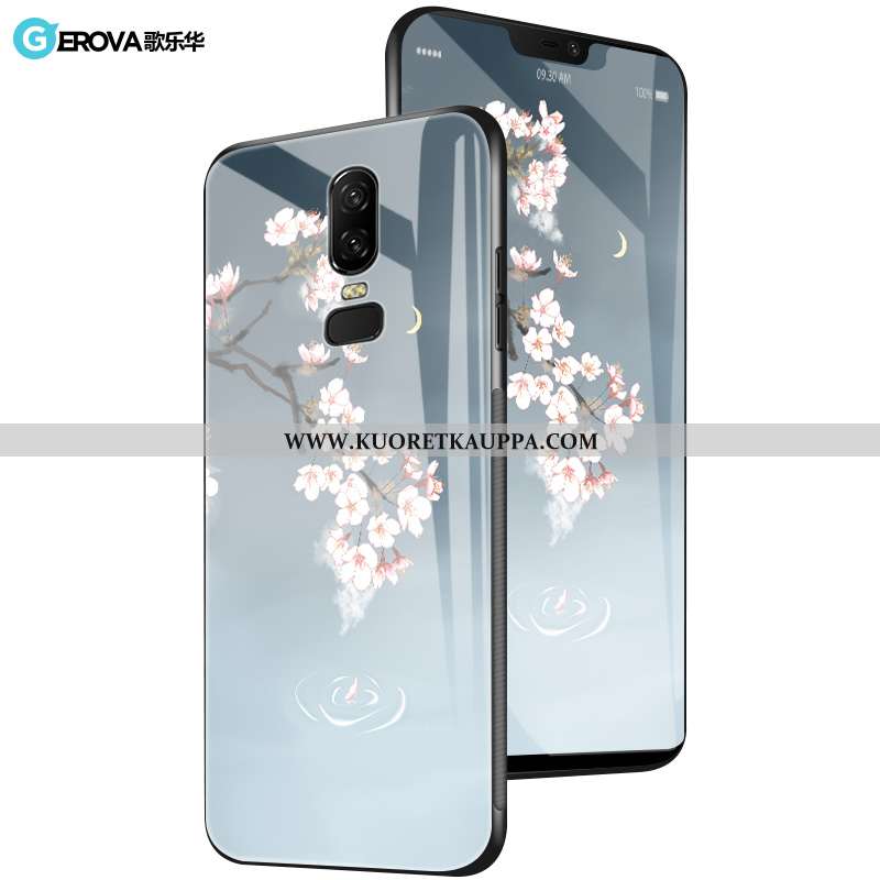 Kuori Oneplus 6, Kuoret Oneplus 6, Kotelo Oneplus 6 Suuntaus Pehmeä Neste Harmaa Lasi Silikoni