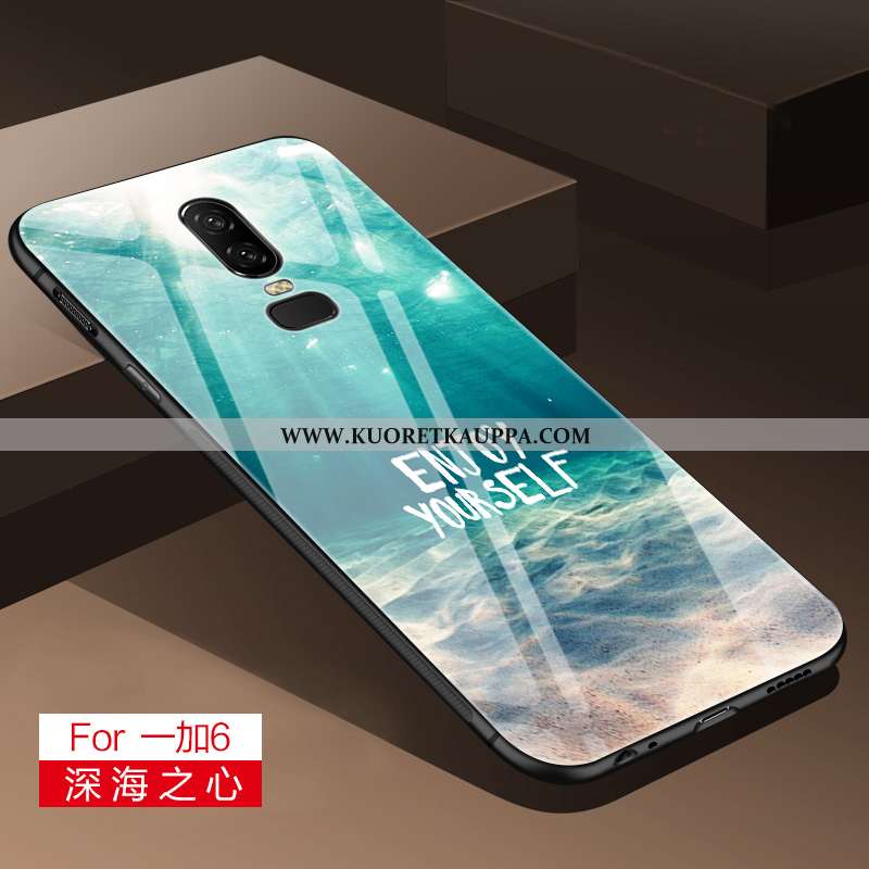 Kuori Oneplus 6, Kuoret Oneplus 6, Kotelo Oneplus 6 Suuntaus Pehmeä Neste Harmaa Lasi Silikoni