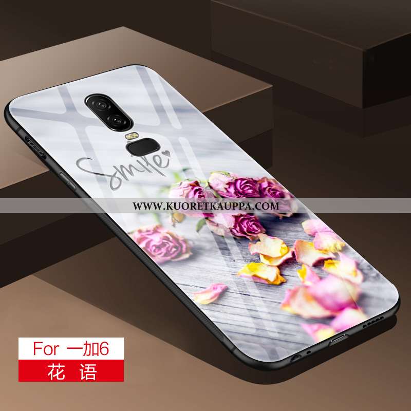 Kuori Oneplus 6, Kuoret Oneplus 6, Kotelo Oneplus 6 Suuntaus Pehmeä Neste Harmaa Lasi Silikoni