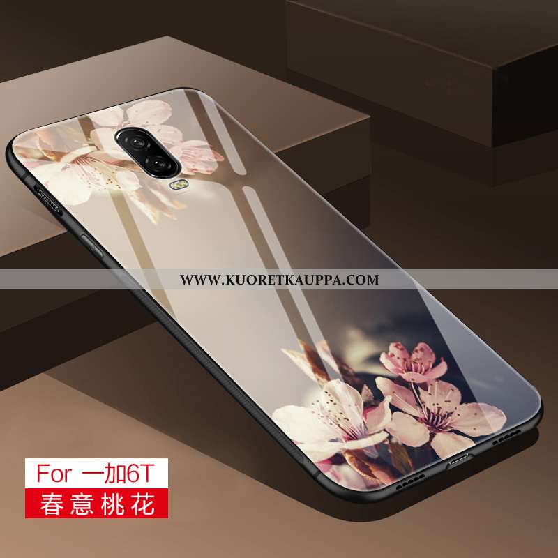 Kuori Oneplus 6, Kuoret Oneplus 6, Kotelo Oneplus 6 Suuntaus Pehmeä Neste Harmaa Lasi Silikoni