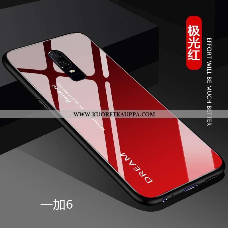 Kuori Oneplus 6, Kuoret Oneplus 6, Kotelo Oneplus 6 Suuntaus Ultra Valo Net Red Muokata Valkoinen