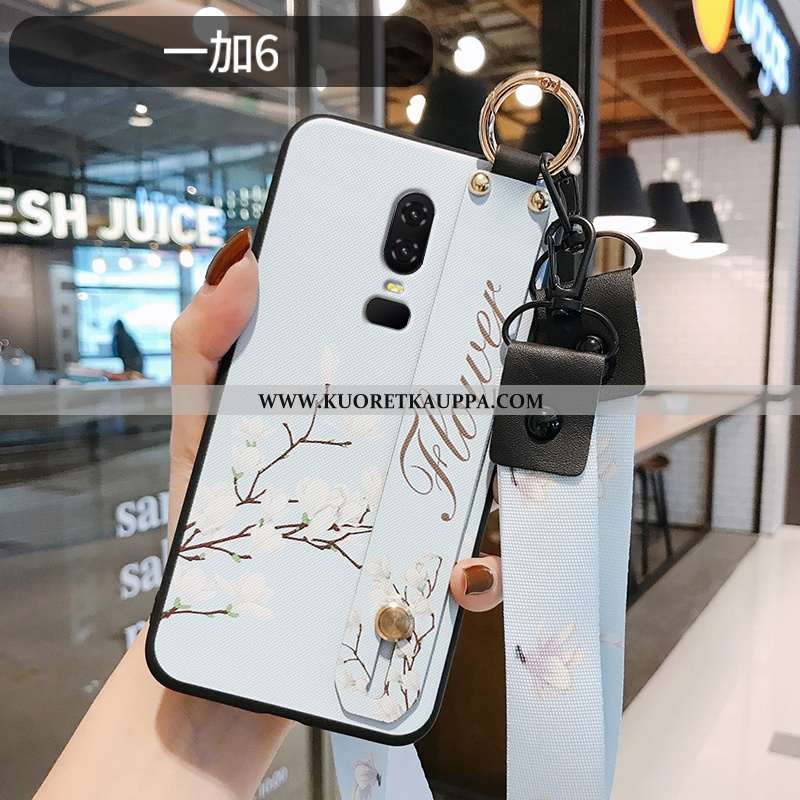 Kuori Oneplus 6, Kuoret Oneplus 6, Kotelo Oneplus 6 Valo Silikoni Kukka Kiinalainen Tyyli Valkoinen