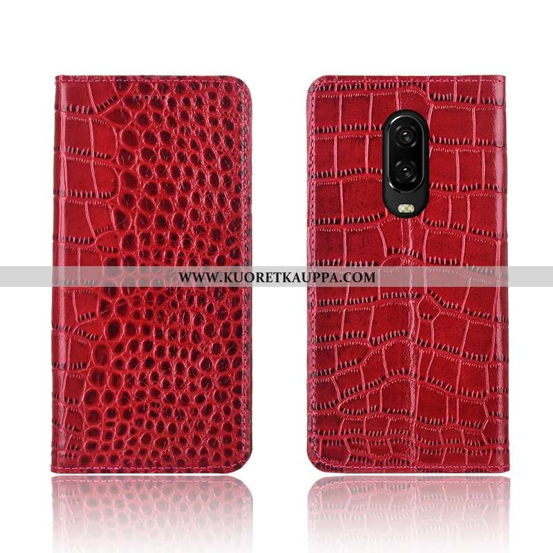 Kuori Oneplus 6t, Kuoret Oneplus 6t, Kotelo Oneplus 6t Aito Nahka Pehmeä Neste Murtumaton Krokotiili