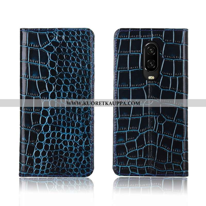 Kuori Oneplus 6t, Kuoret Oneplus 6t, Kotelo Oneplus 6t Aito Nahka Pehmeä Neste Murtumaton Krokotiili
