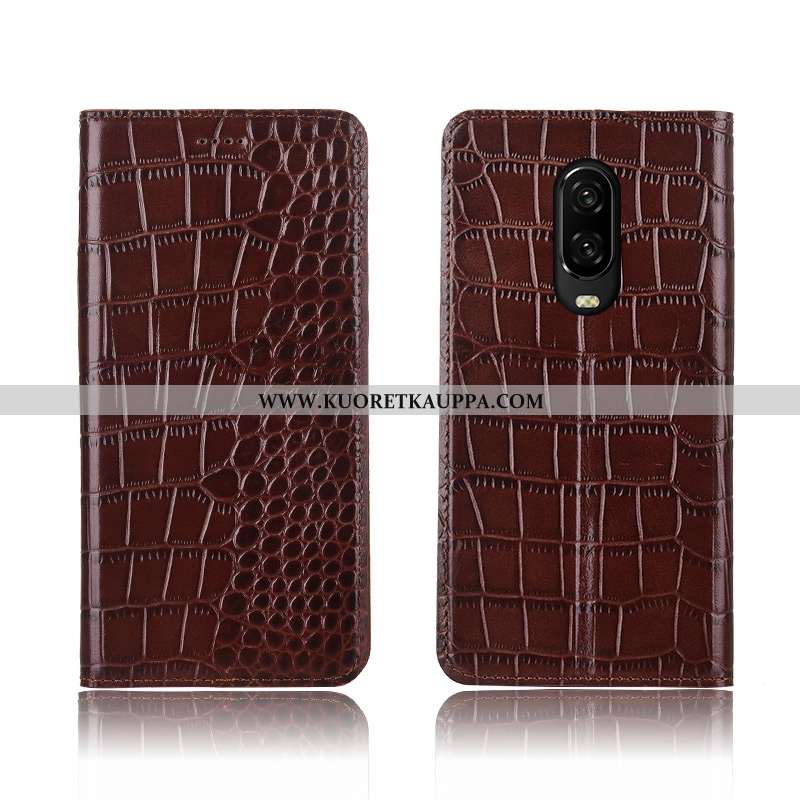 Kuori Oneplus 6t, Kuoret Oneplus 6t, Kotelo Oneplus 6t Aito Nahka Pehmeä Neste Murtumaton Krokotiili