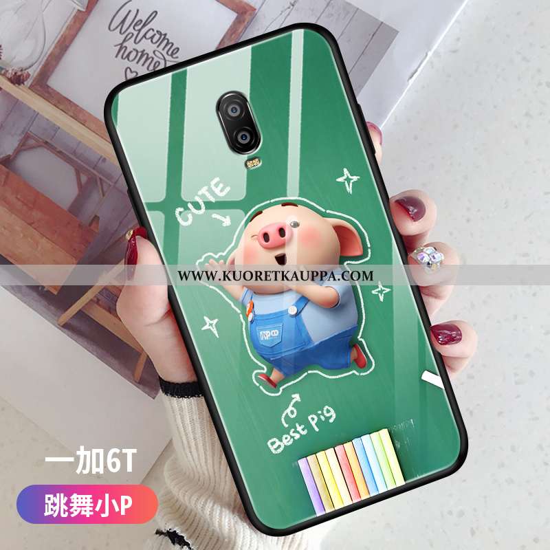 Kuori Oneplus 6t, Kuoret Oneplus 6t, Kotelo Oneplus 6t Lasi Luova Rakastunut Punainen Pehmeä Neste