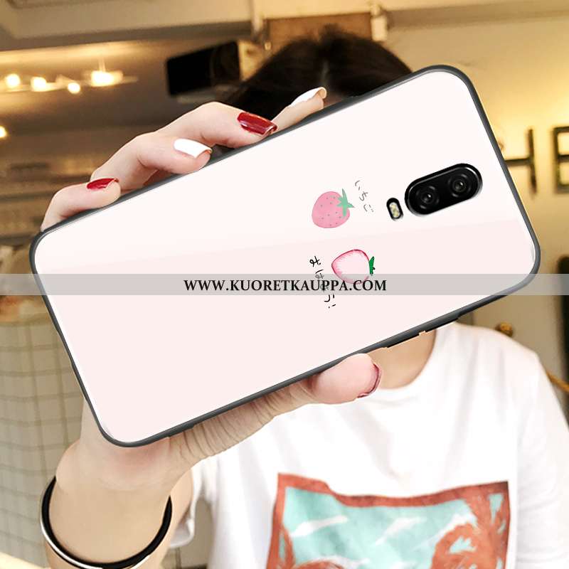 Kuori Oneplus 6t, Kuoret Oneplus 6t, Kotelo Oneplus 6t Lasi Persoonallisuus Rakastunut Silikoni Pink