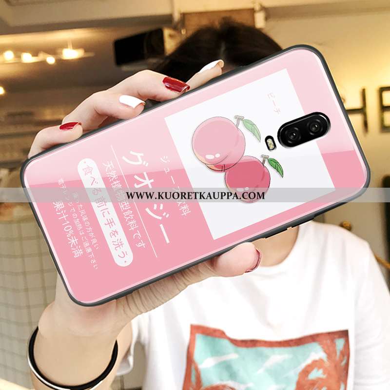 Kuori Oneplus 6t, Kuoret Oneplus 6t, Kotelo Oneplus 6t Lasi Persoonallisuus Rakastunut Silikoni Pink