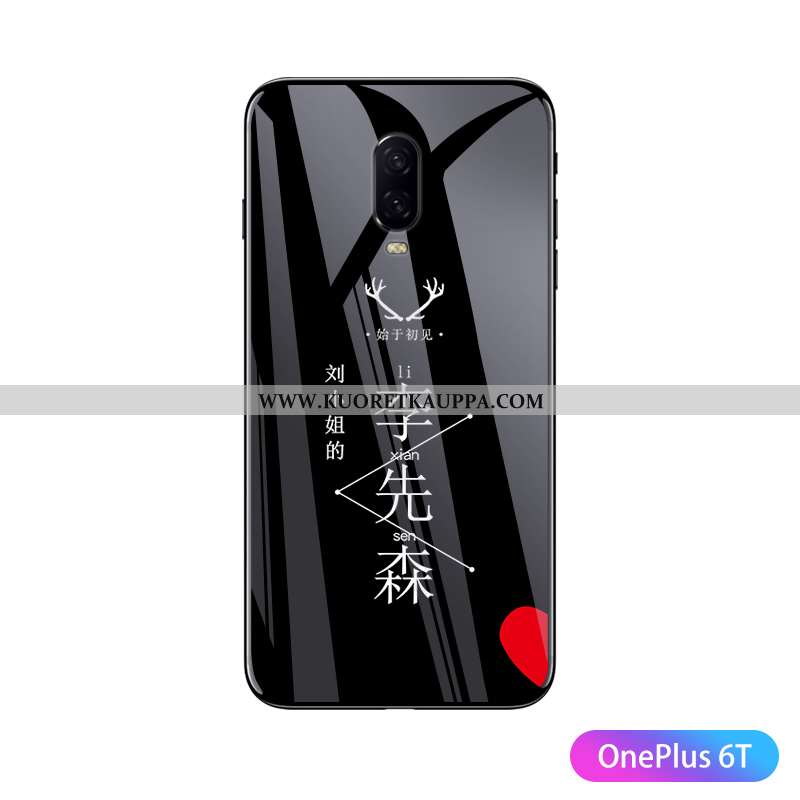 Kuori Oneplus 6t, Kuoret Oneplus 6t, Kotelo Oneplus 6t Persoonallisuus Ultra Net Red Valo Lasi Musta