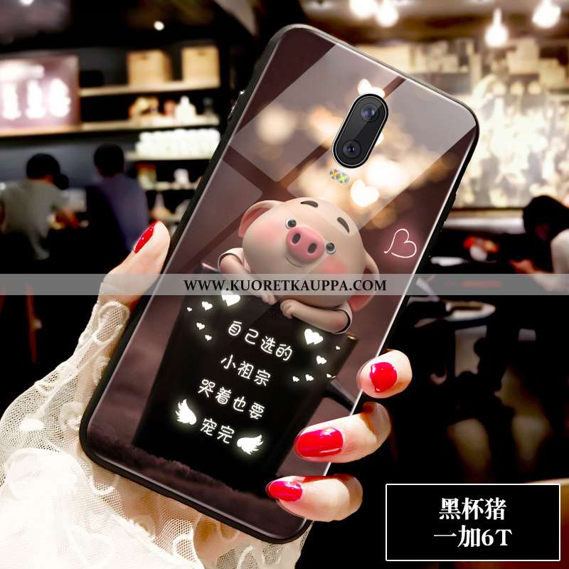 Kuori Oneplus 6t, Kuoret Oneplus 6t, Kotelo Oneplus 6t Suuntaus Lasi Uusi Rakastunut Mustat