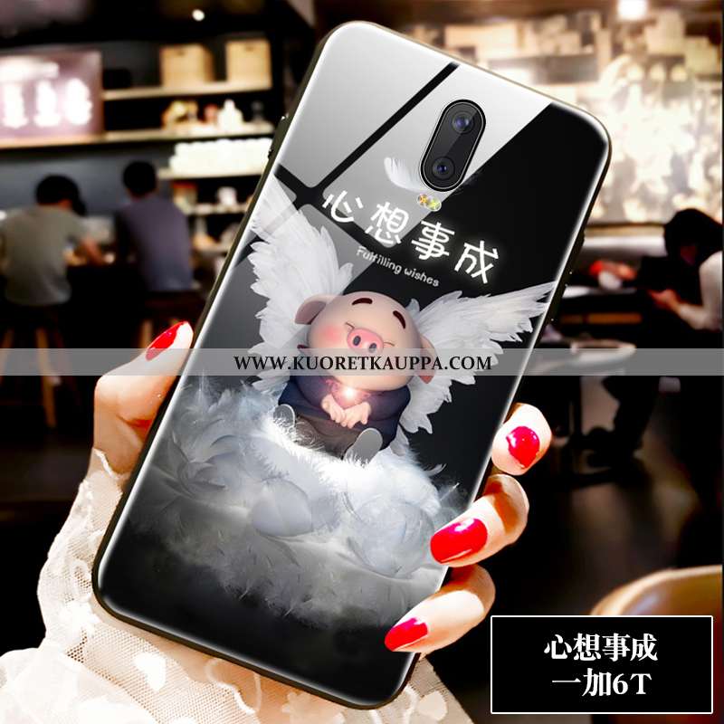 Kuori Oneplus 6t, Kuoret Oneplus 6t, Kotelo Oneplus 6t Suuntaus Lasi Uusi Rakastunut Mustat