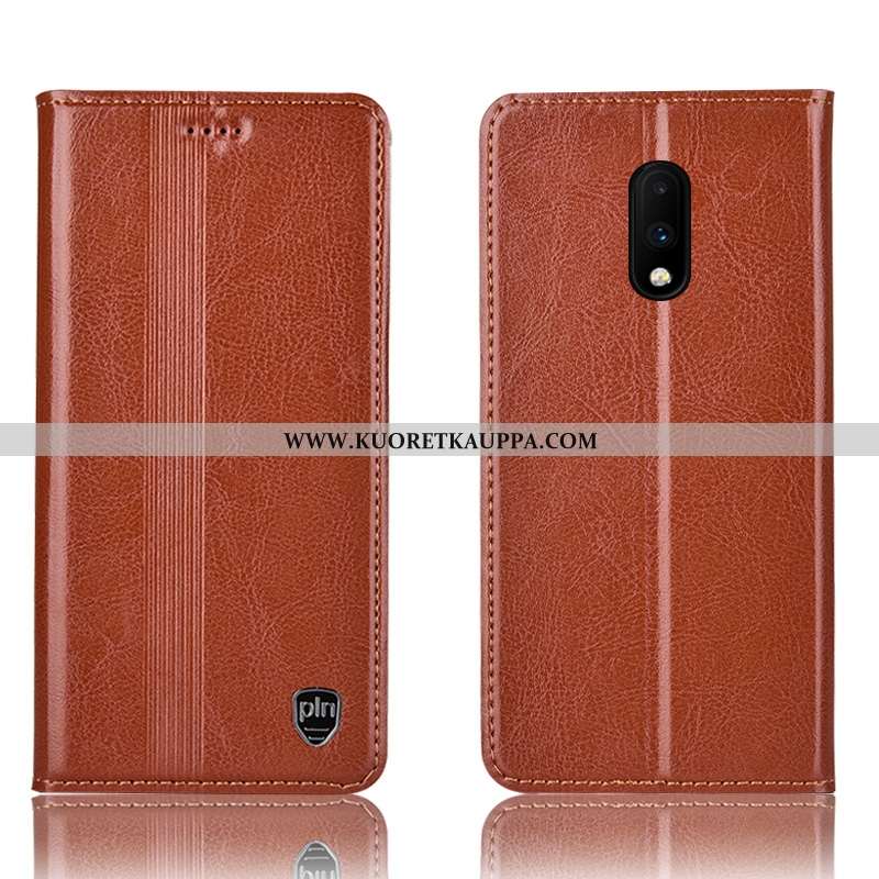 Kuori Oneplus 7, Kuoret Oneplus 7, Kotelo Oneplus 7 Aito Nahka Suojaus Mustat