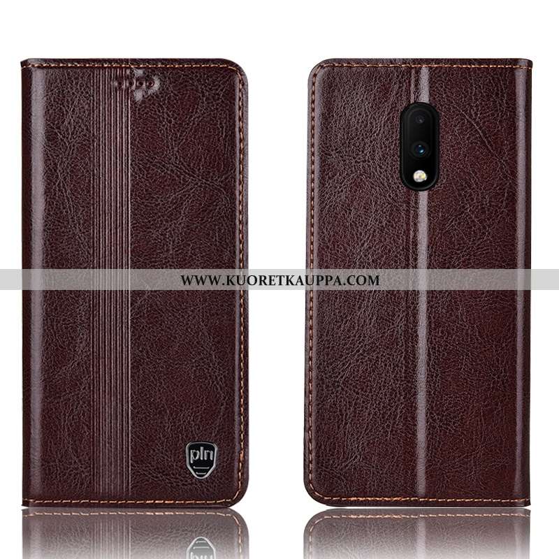 Kuori Oneplus 7, Kuoret Oneplus 7, Kotelo Oneplus 7 Aito Nahka Suojaus Mustat