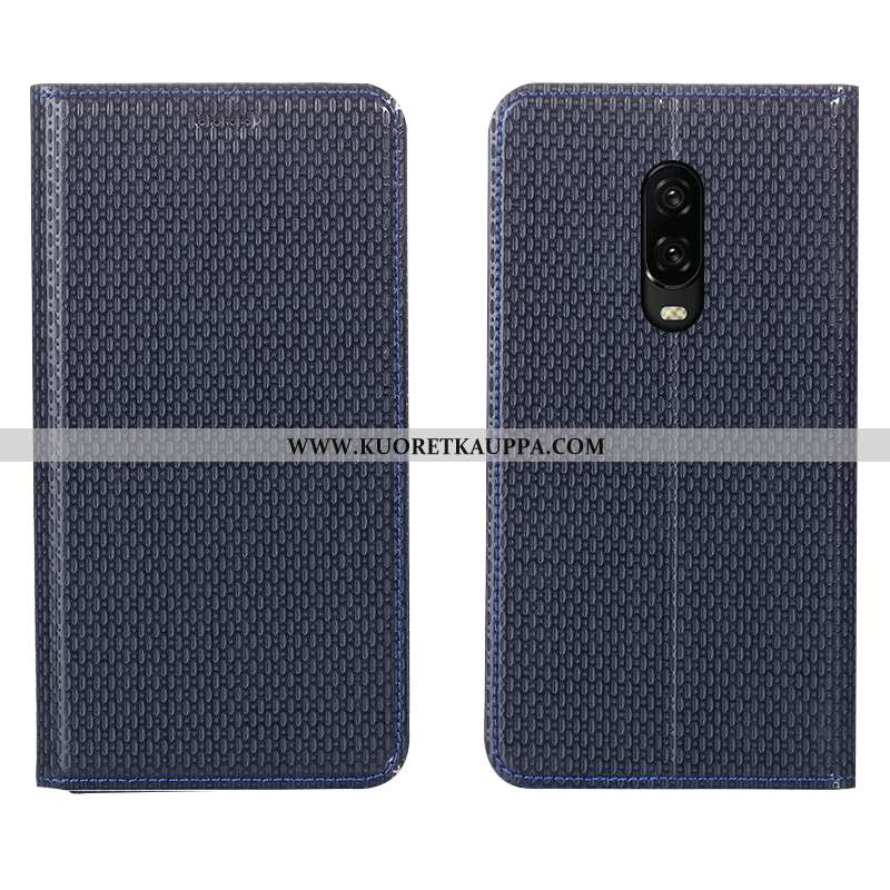 Kuori Oneplus 7, Kuoret Oneplus 7, Kotelo Oneplus 7 Kukkakuvio Suojaus Nahkakuori Sininen