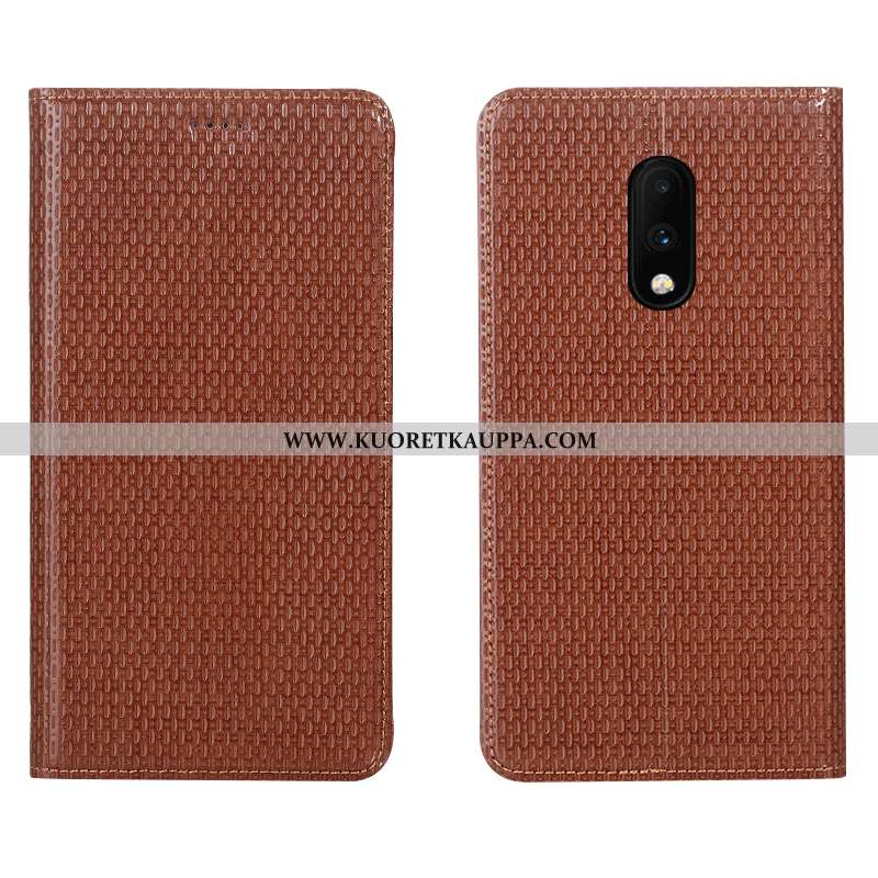 Kuori Oneplus 7, Kuoret Oneplus 7, Kotelo Oneplus 7 Kukkakuvio Suojaus Nahkakuori Sininen