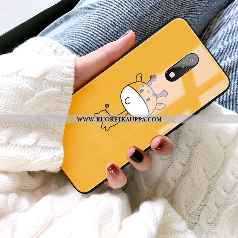 Kuori Oneplus 7, Kuoret Oneplus 7, Kotelo Oneplus 7 Luova Sarjakuva Uusi Lasi Pinkki