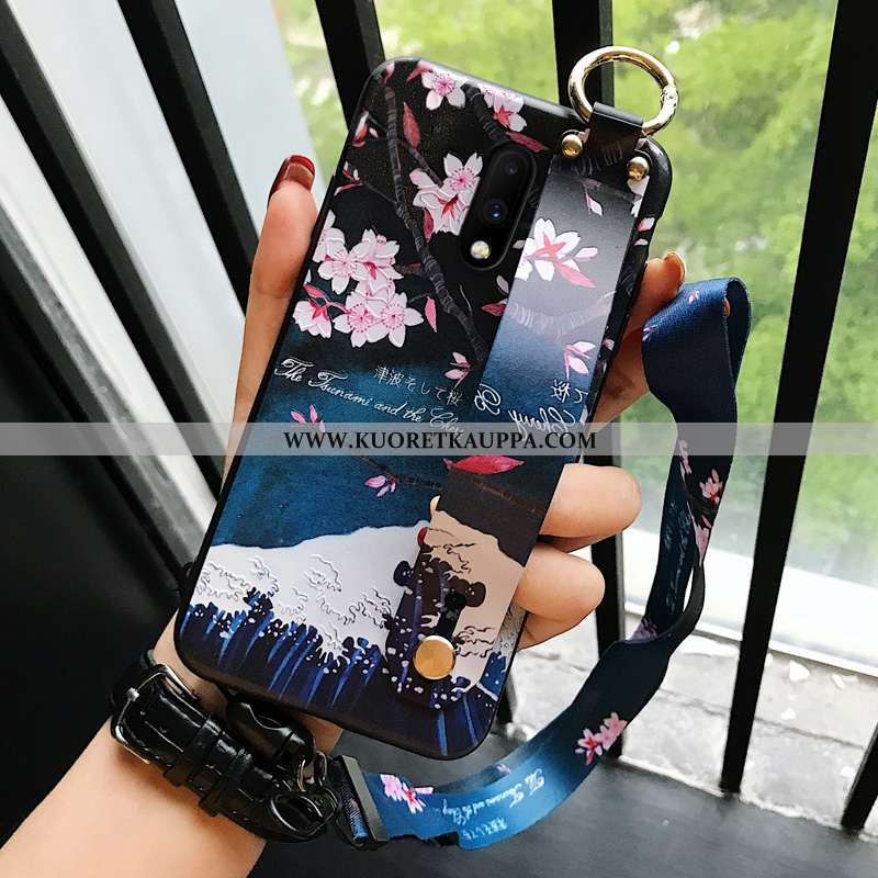 Kuori Oneplus 7, Kuoret Oneplus 7, Kotelo Oneplus 7 Luova Silikoni Murtumaton Net Red Sininen