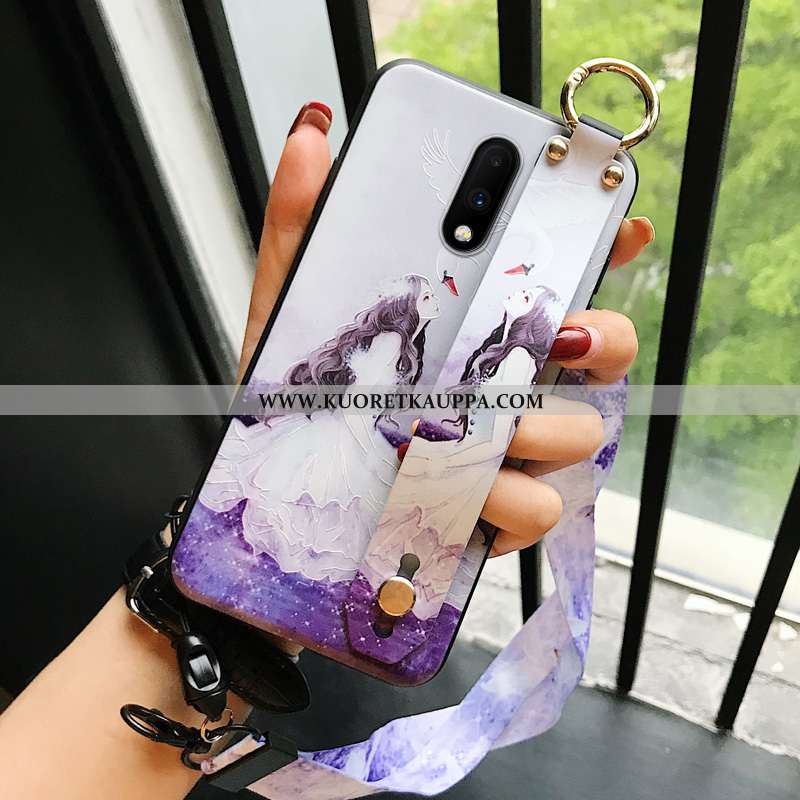 Kuori Oneplus 7, Kuoret Oneplus 7, Kotelo Oneplus 7 Luova Silikoni Murtumaton Net Red Sininen