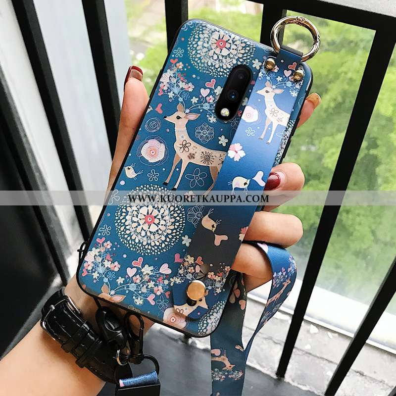 Kuori Oneplus 7, Kuoret Oneplus 7, Kotelo Oneplus 7 Luova Silikoni Murtumaton Net Red Sininen