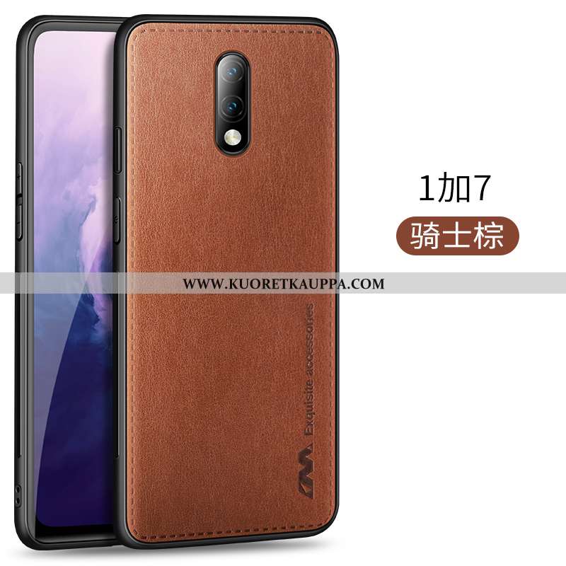Kuori Oneplus 7, Kuoret Oneplus 7, Kotelo Oneplus 7 Nahkakuori Nahka Ylellisyys All Inclusive Auto V