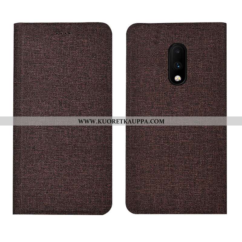 Kuori Oneplus 7, Kuoret Oneplus 7, Kotelo Oneplus 7 Pellava Suojaus All Inclusive Murtumaton Sininen