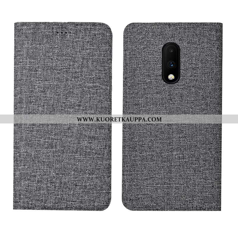 Kuori Oneplus 7, Kuoret Oneplus 7, Kotelo Oneplus 7 Pellava Suojaus All Inclusive Murtumaton Sininen