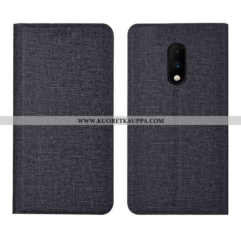 Kuori Oneplus 7, Kuoret Oneplus 7, Kotelo Oneplus 7 Pellava Suojaus All Inclusive Murtumaton Sininen