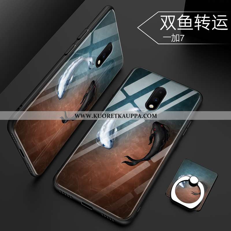 Kuori Oneplus 7, Kuoret Oneplus 7, Kotelo Oneplus 7 Persoonallisuus Luova Lasi Sininen