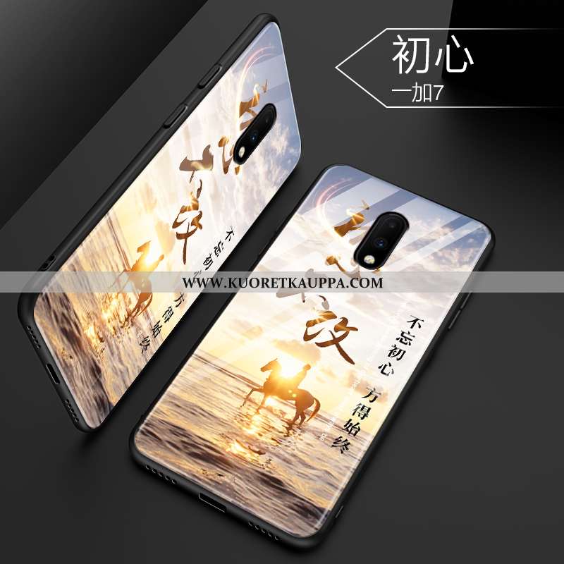 Kuori Oneplus 7, Kuoret Oneplus 7, Kotelo Oneplus 7 Persoonallisuus Luova Lasi Sininen