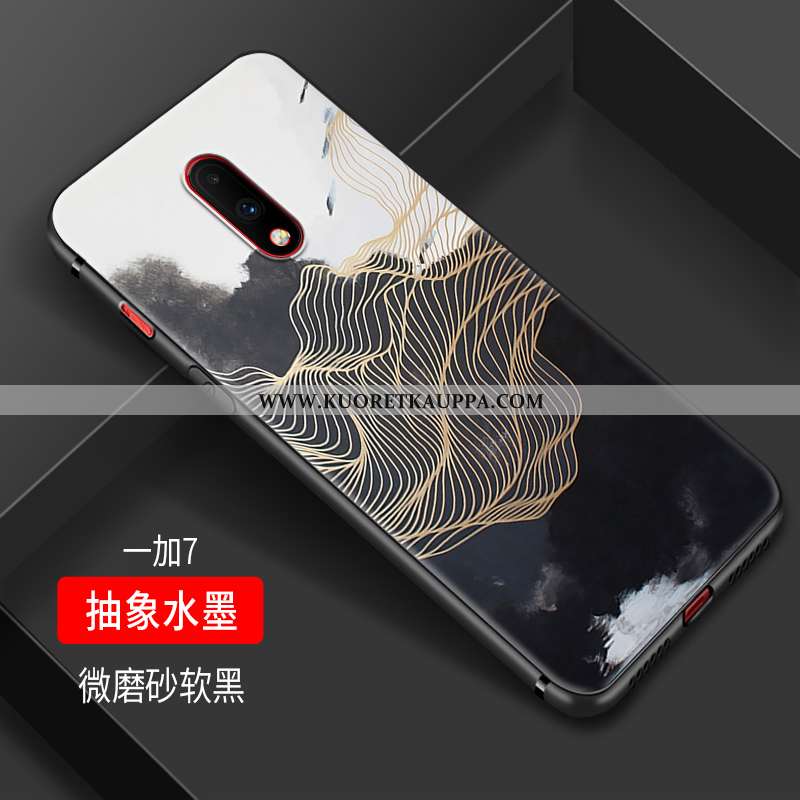 Kuori Oneplus 7, Kuoret Oneplus 7, Kotelo Oneplus 7 Vuosikerta Suuntaus Tyylikäs Suojaus Mustat