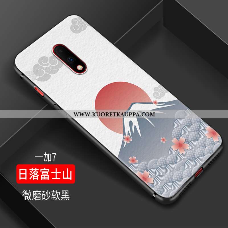 Kuori Oneplus 7, Kuoret Oneplus 7, Kotelo Oneplus 7 Vuosikerta Suuntaus Tyylikäs Suojaus Mustat