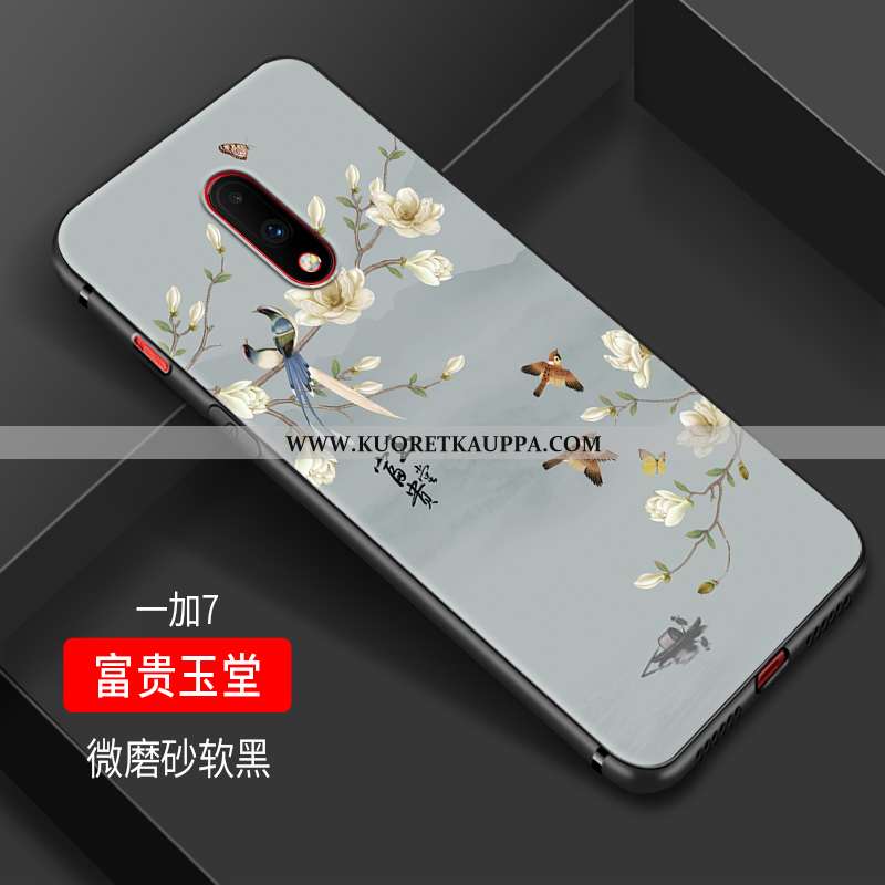 Kuori Oneplus 7, Kuoret Oneplus 7, Kotelo Oneplus 7 Vuosikerta Suuntaus Tyylikäs Suojaus Mustat