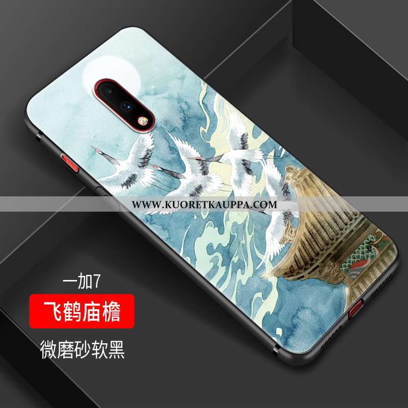 Kuori Oneplus 7, Kuoret Oneplus 7, Kotelo Oneplus 7 Vuosikerta Suuntaus Tyylikäs Suojaus Mustat