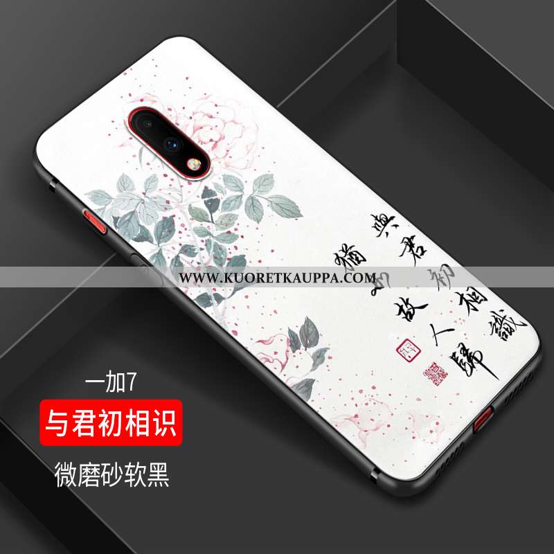 Kuori Oneplus 7, Kuoret Oneplus 7, Kotelo Oneplus 7 Vuosikerta Suuntaus Tyylikäs Suojaus Mustat