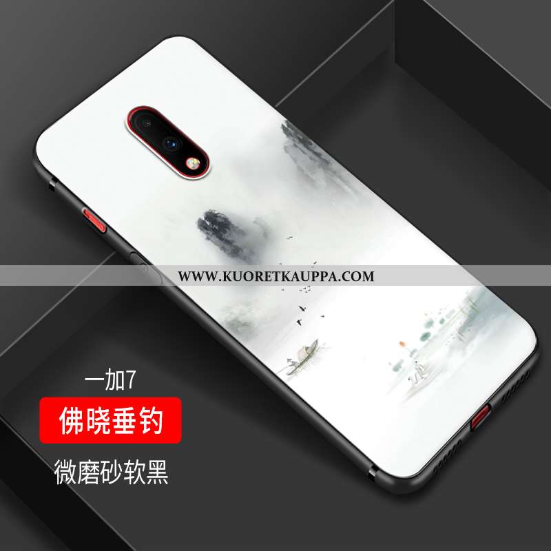 Kuori Oneplus 7, Kuoret Oneplus 7, Kotelo Oneplus 7 Vuosikerta Suuntaus Tyylikäs Suojaus Mustat