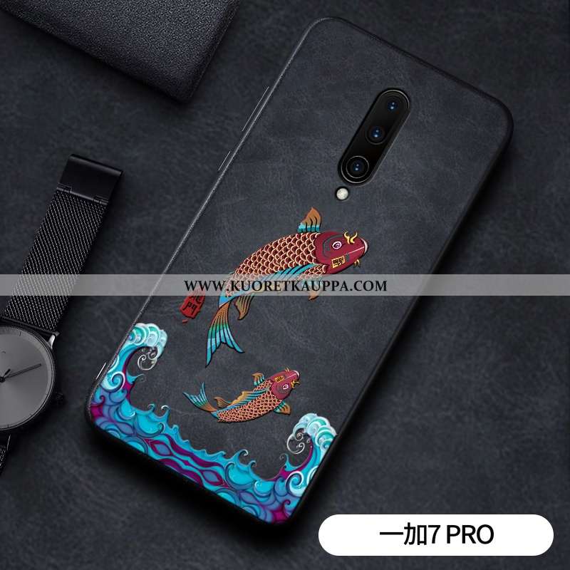 Kuori Oneplus 7 Pro, Kuoret Oneplus 7 Pro, Kotelo Oneplus 7 Pro Kohokuviointi Vuosikerta Lohikäärme 