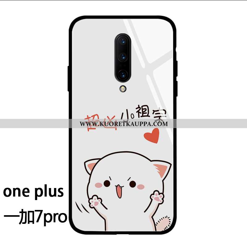 Kuori Oneplus 7 Pro, Kuoret Oneplus 7 Pro, Kotelo Oneplus 7 Pro Luova Sarjakuva Net Red Uusi Valkoin