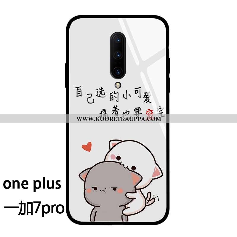 Kuori Oneplus 7 Pro, Kuoret Oneplus 7 Pro, Kotelo Oneplus 7 Pro Luova Sarjakuva Net Red Uusi Valkoin