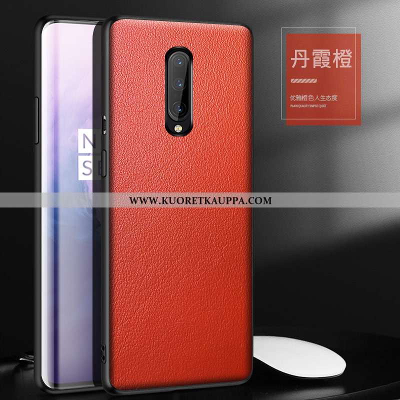 Kuori Oneplus 7 Pro, Kuoret Oneplus 7 Pro, Kotelo Oneplus 7 Pro Persoonallisuus Nahka Punainen Yksin