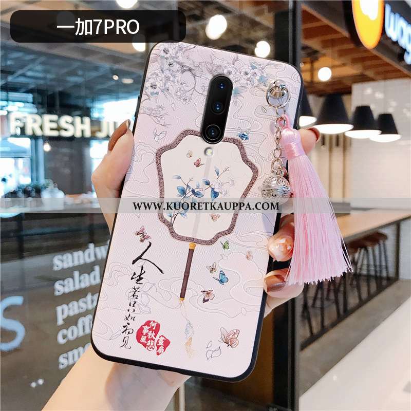Kuori Oneplus 7 Pro, Kuoret Oneplus 7 Pro, Kotelo Oneplus 7 Pro Silikoni Suojaus Jauhe Tuuli Pinkki