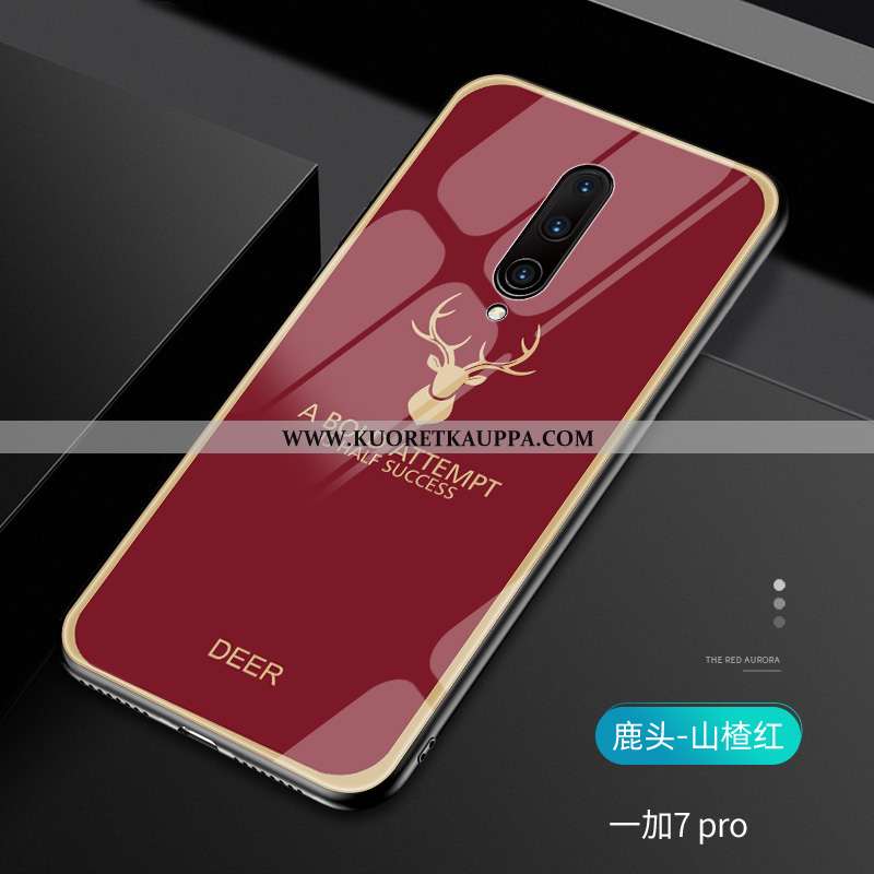 Kuori Oneplus 7 Pro, Kuoret Oneplus 7 Pro, Kotelo Oneplus 7 Pro Ultra Valo Lasi Kulta Net Red Vihreä