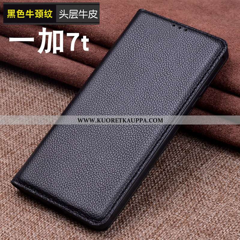 Kuori Oneplus 7t, Kuoret Oneplus 7t, Kotelo Oneplus 7t Aito Nahka Näytönsuojus Suojaus Yksinkertaine